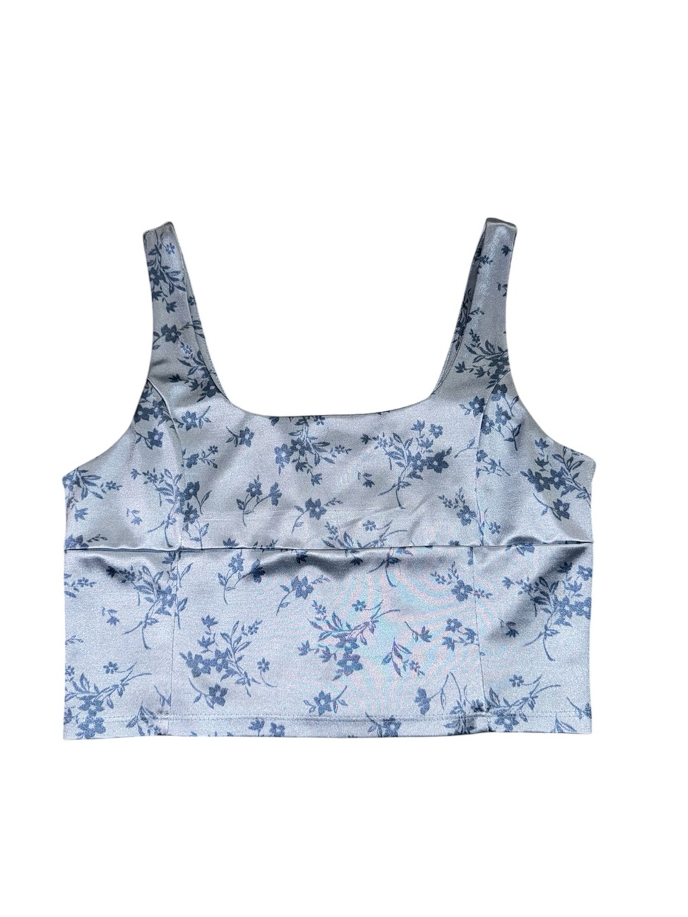 Blue Floral Tank Top